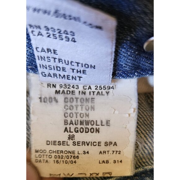 Vintage Diesel Industry Womens Jeans Boot Cut Cherone Size 26 Made In Italy - Picture 14 of 14